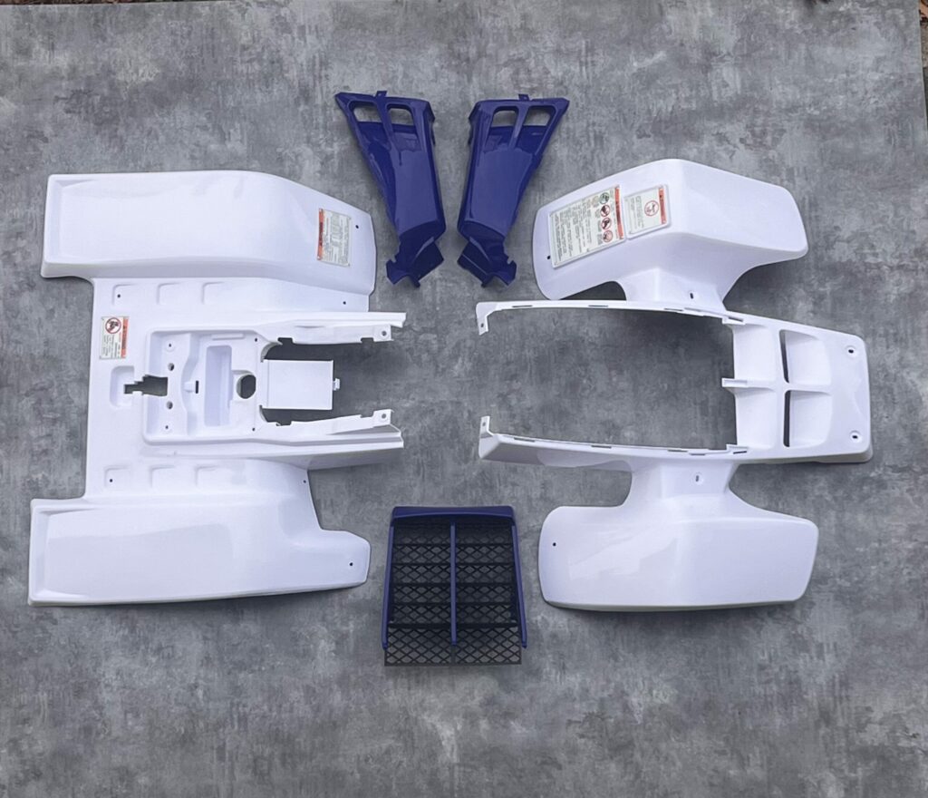 Kit carénage complet pour Yamaha YFZ 350 Banshee Blanc - Bleu