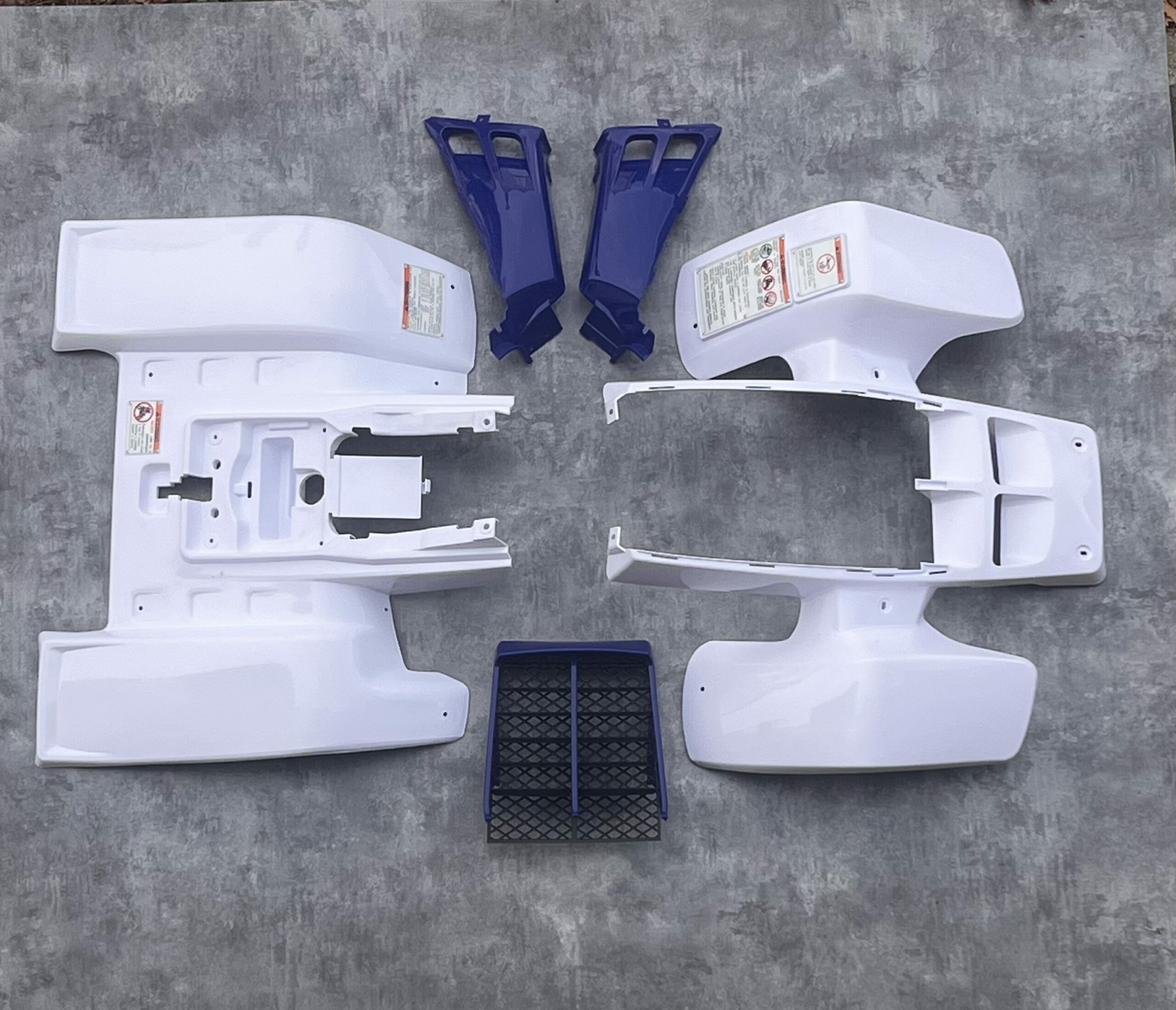 Kit carénage complet pour Yamaha YFZ 350 Banshee Blanc - Bleu